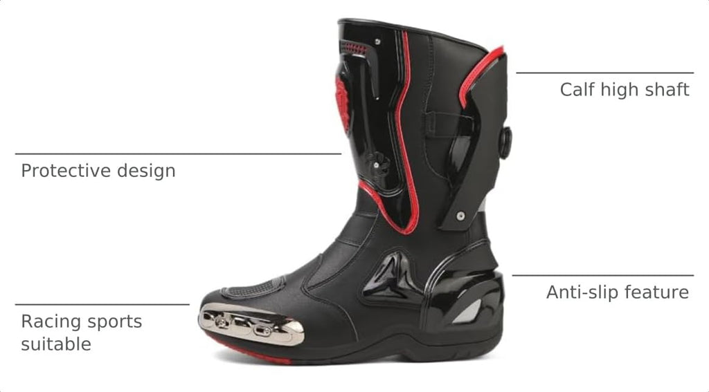 Zeozoom Protective Leather Riding Boots
