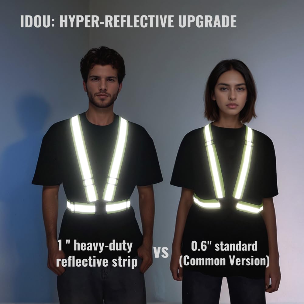 IDOU High-Visibility Reflective Strap Vest