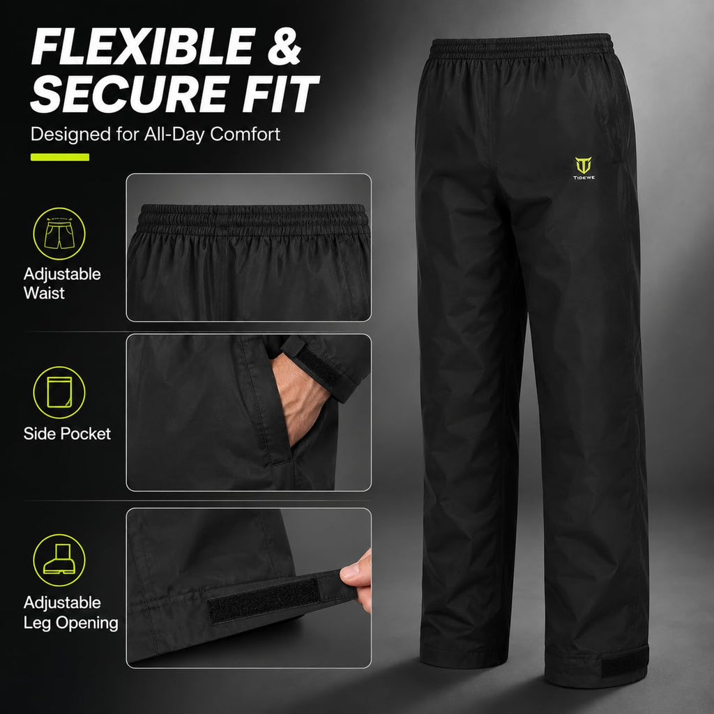 TIDEWE Lightweight Two-Piece Rain Suit