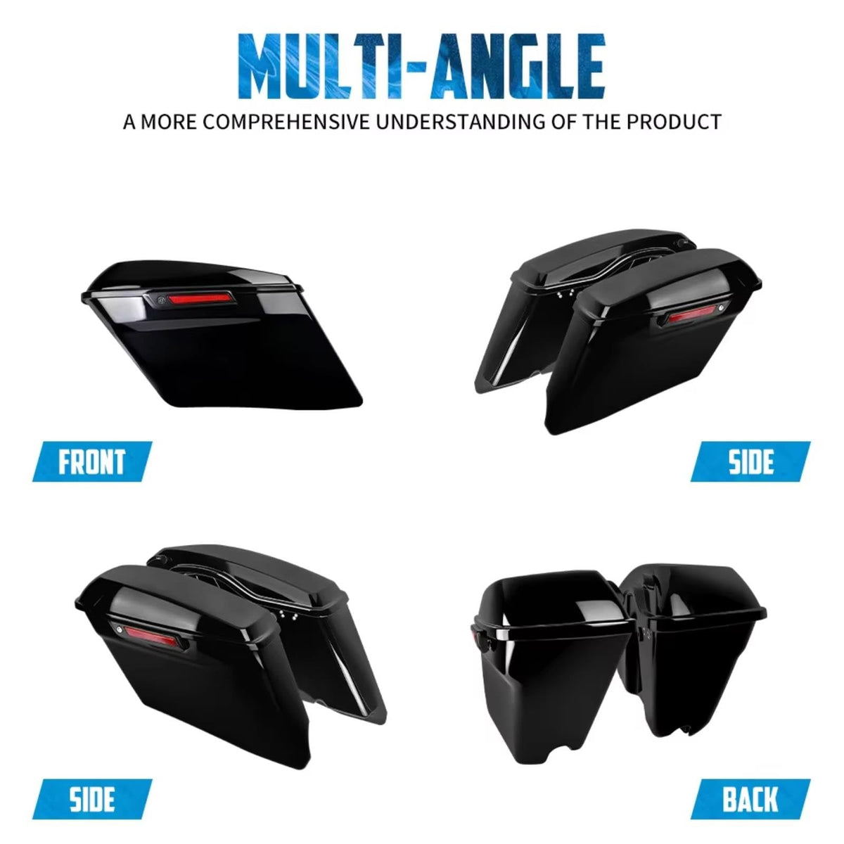 Touring Stretched Motorcycle Saddlebags