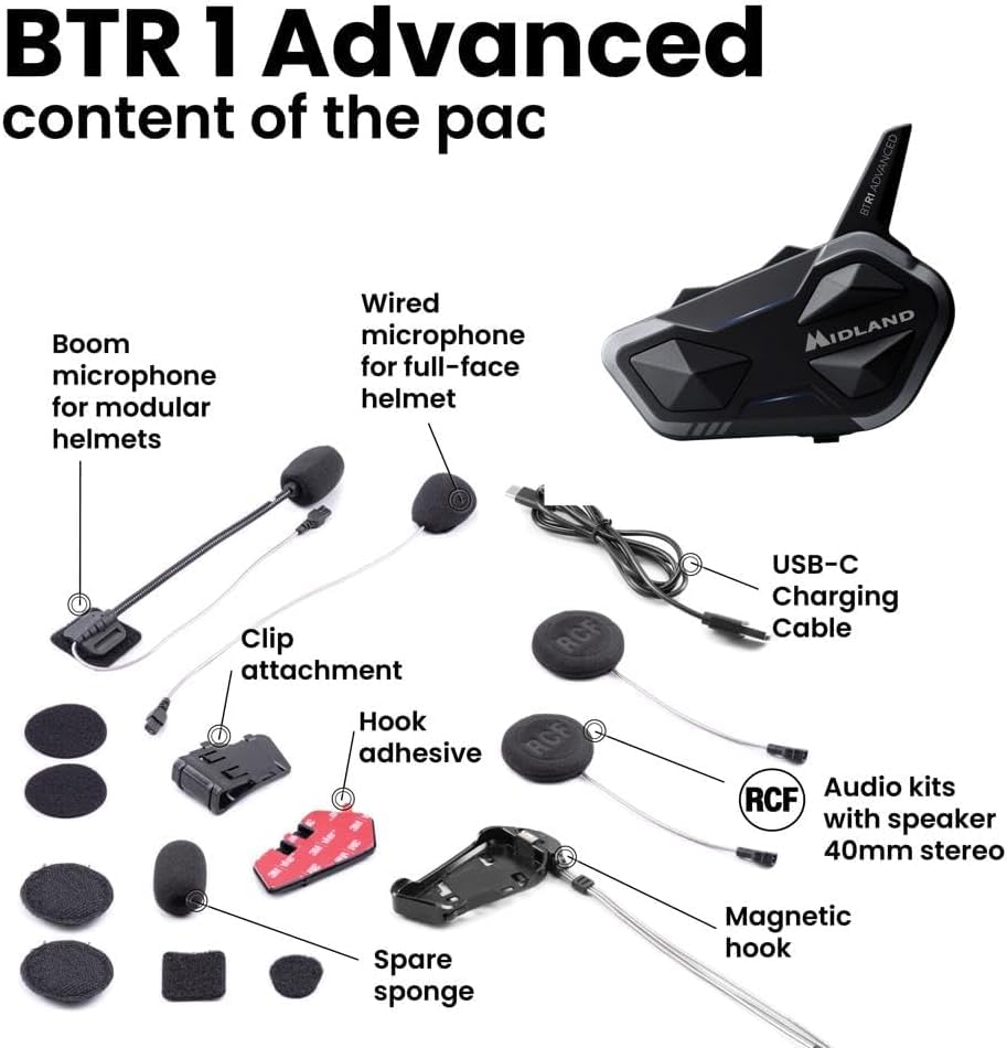 Midland BTR1 Advanced 4-Rider Intercom
