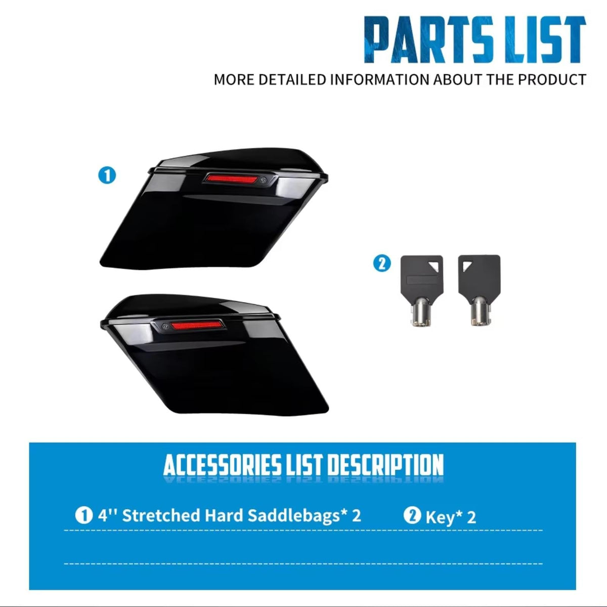 Touring Stretched Motorcycle Saddlebags