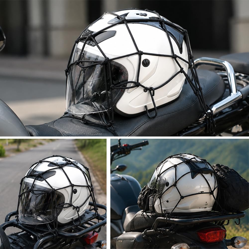 2-Pack Latex Motorcycle Cargo Nets