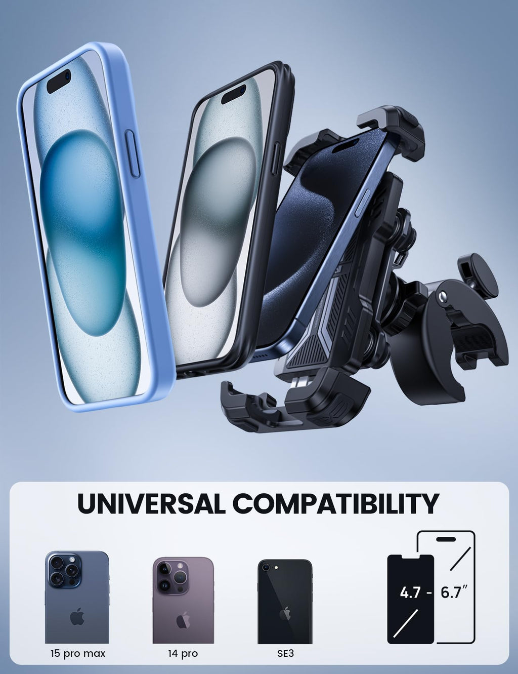 Lamicall Anti-Vibration Motorcycle Phone Mount