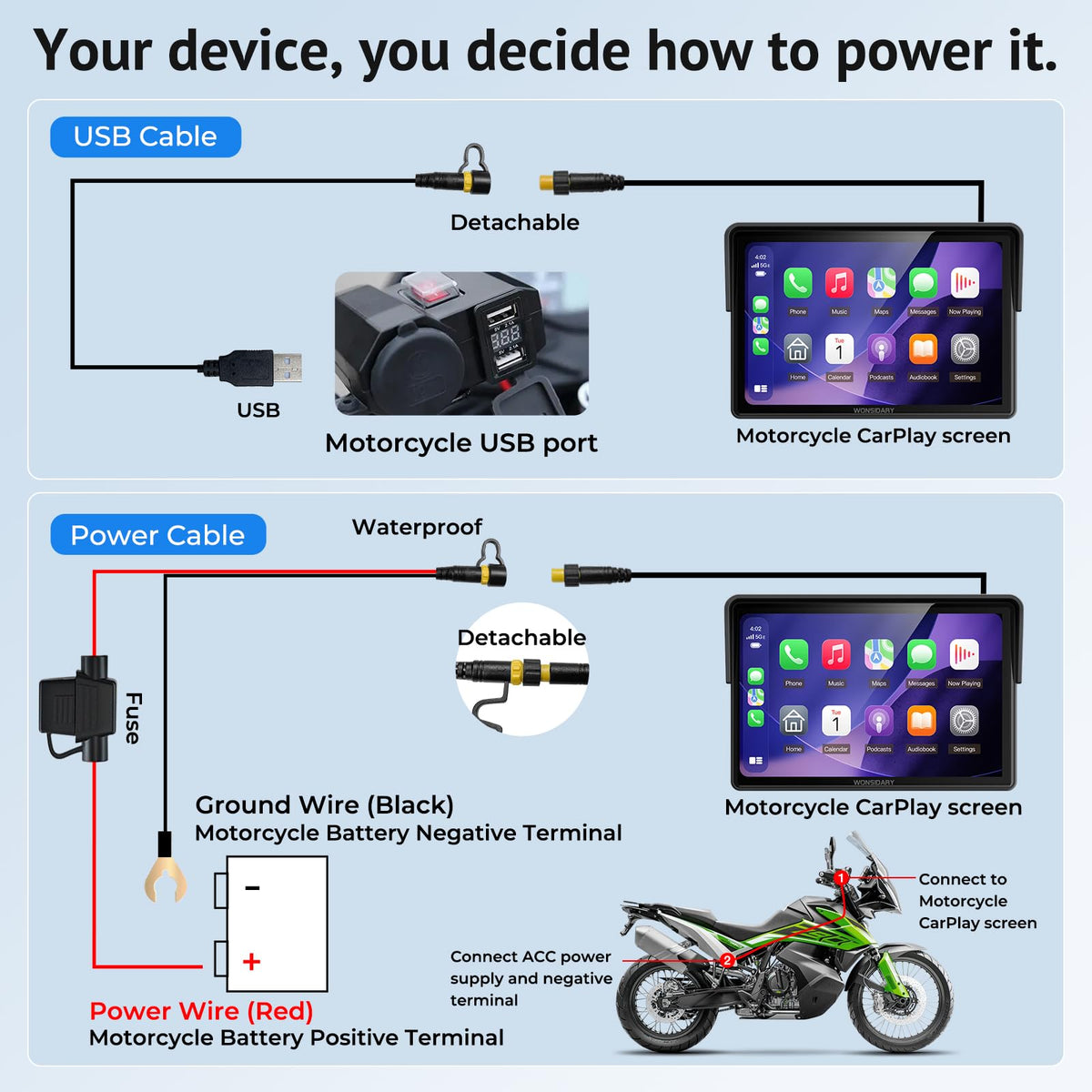 Wonsidary 7-Inch GPS and TPMS Display