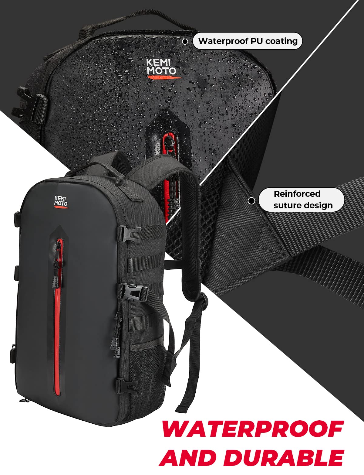 KEMIMOTO 35L Motorcycle Helmet Backpack