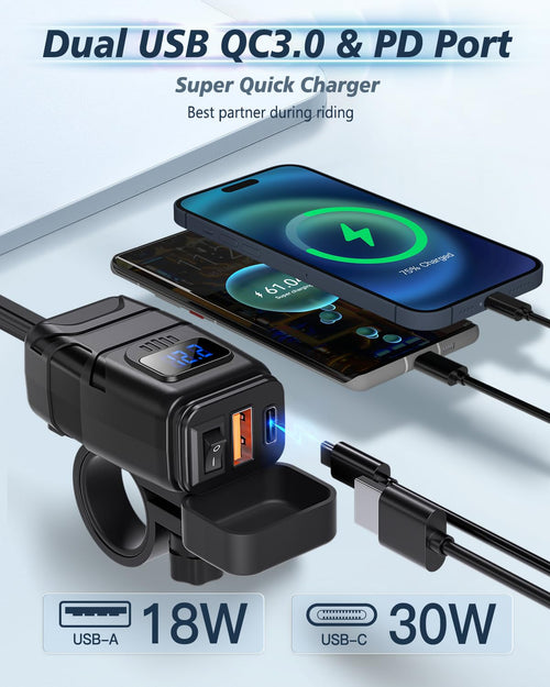 EXTRACTME SAE USB-C and USB-A Charger