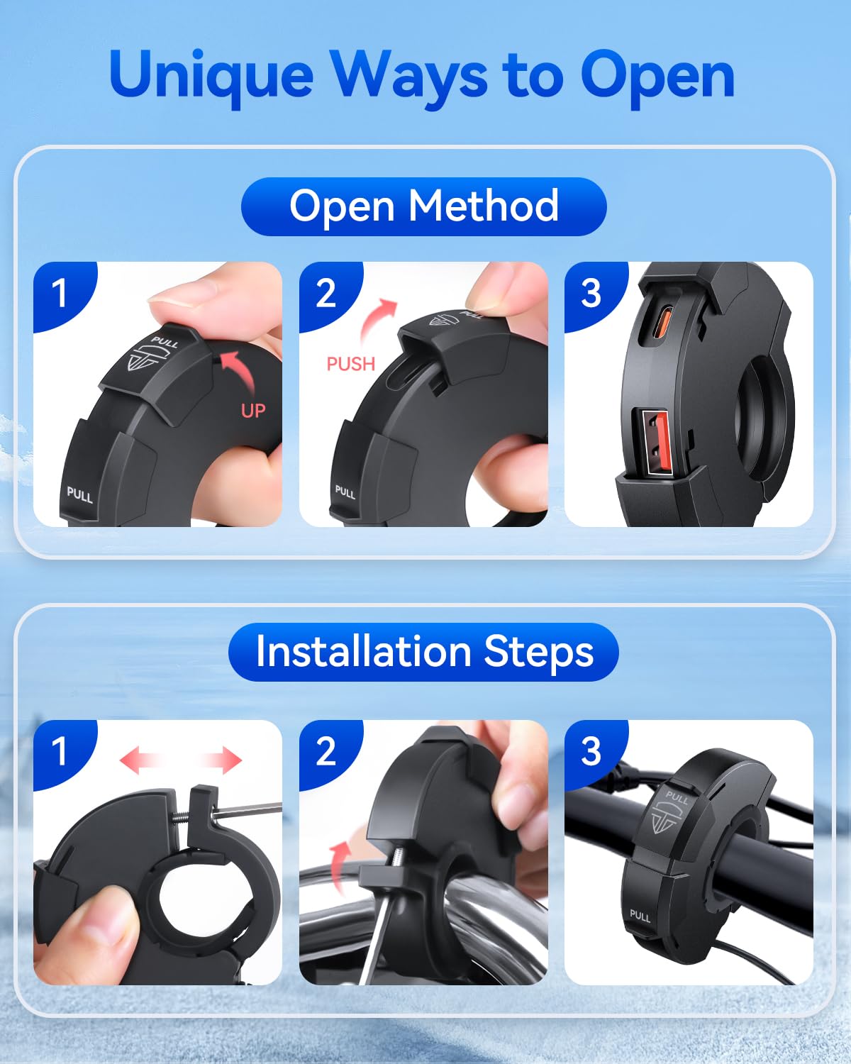 EXTRACTME Slim Dual-USB Motorcycle Charger