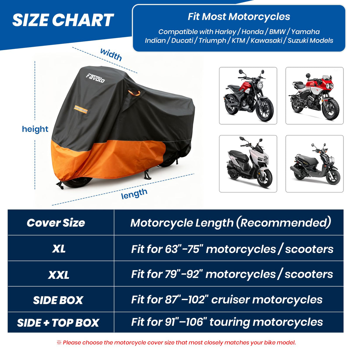 Favoto 420D Harley-Davidson Motorcycle Cover