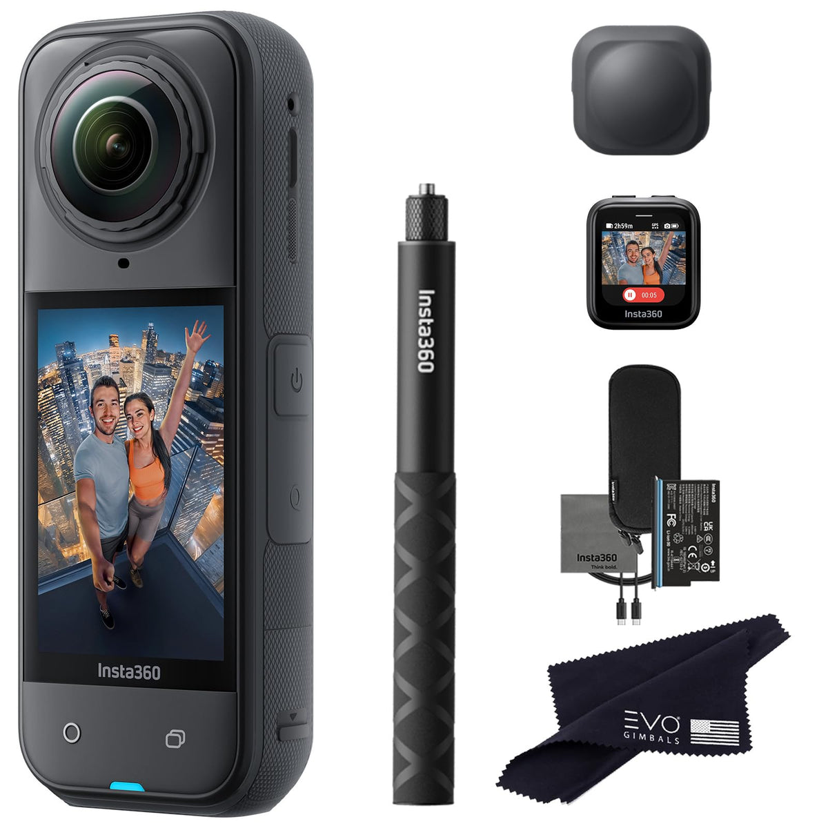 Insta360 X5 GPS Remote Action Camera Bundle