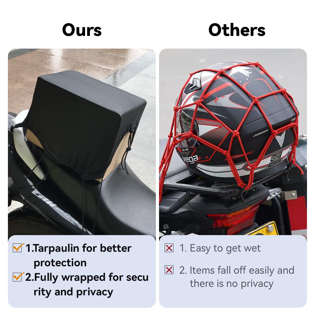Keovoker Waterproof Motorcycle Cargo Net