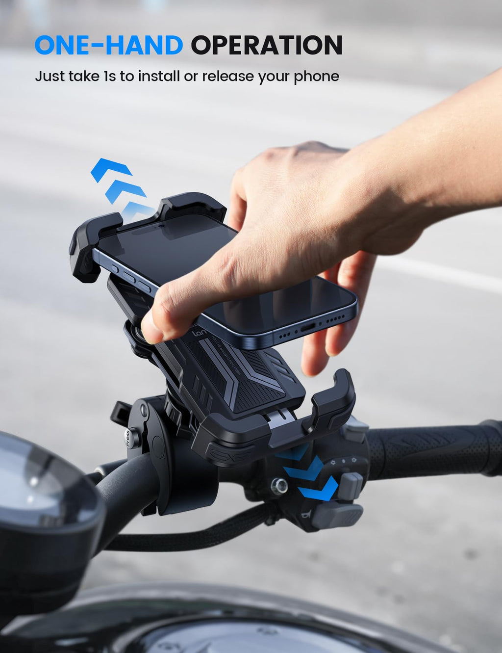 Lamicall Anti-Vibration Motorcycle Phone Mount