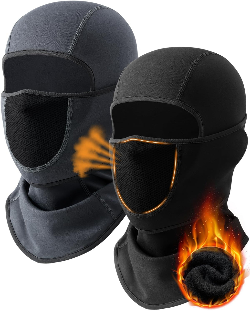 Movable-Face Fleece Motorcycle Balaclava