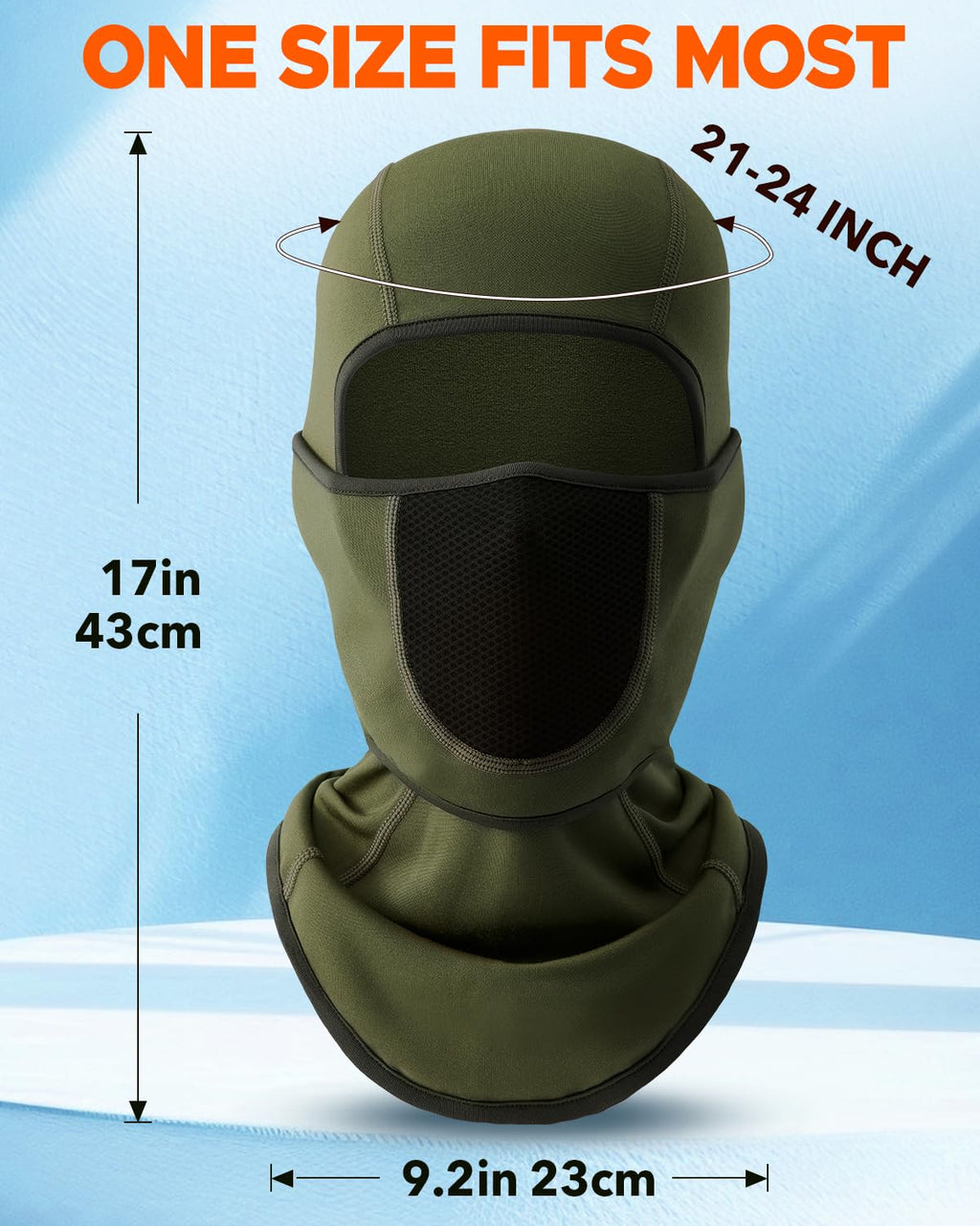 Movable-Face Fleece Motorcycle Balaclava