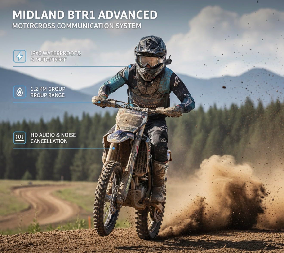 Midland BTR1 Advanced 4-Rider Intercom