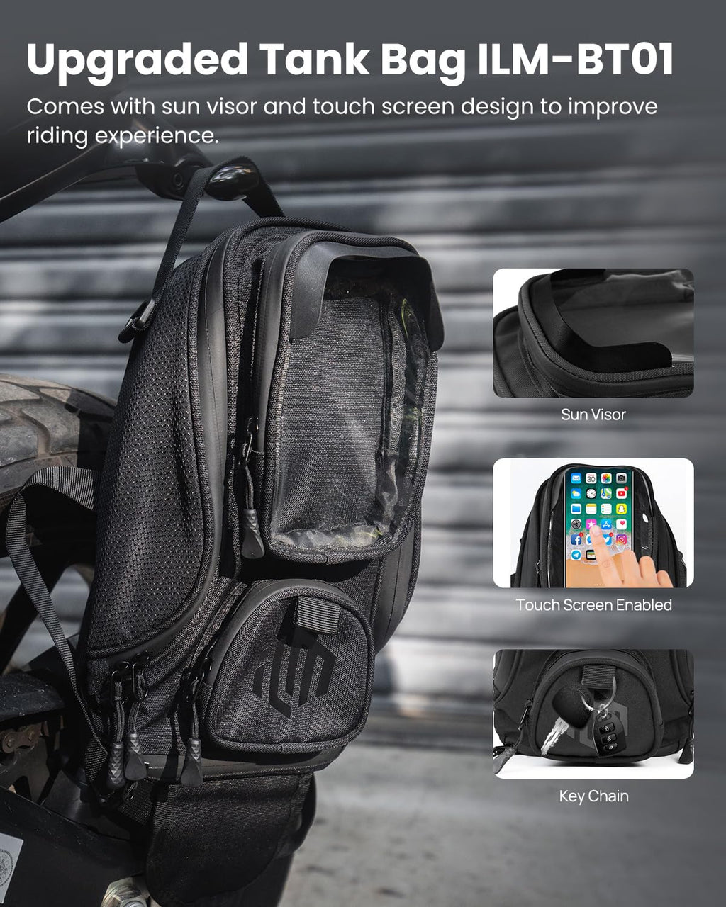 ILM Waterproof Magnetic Motorcycle Tank Bag
