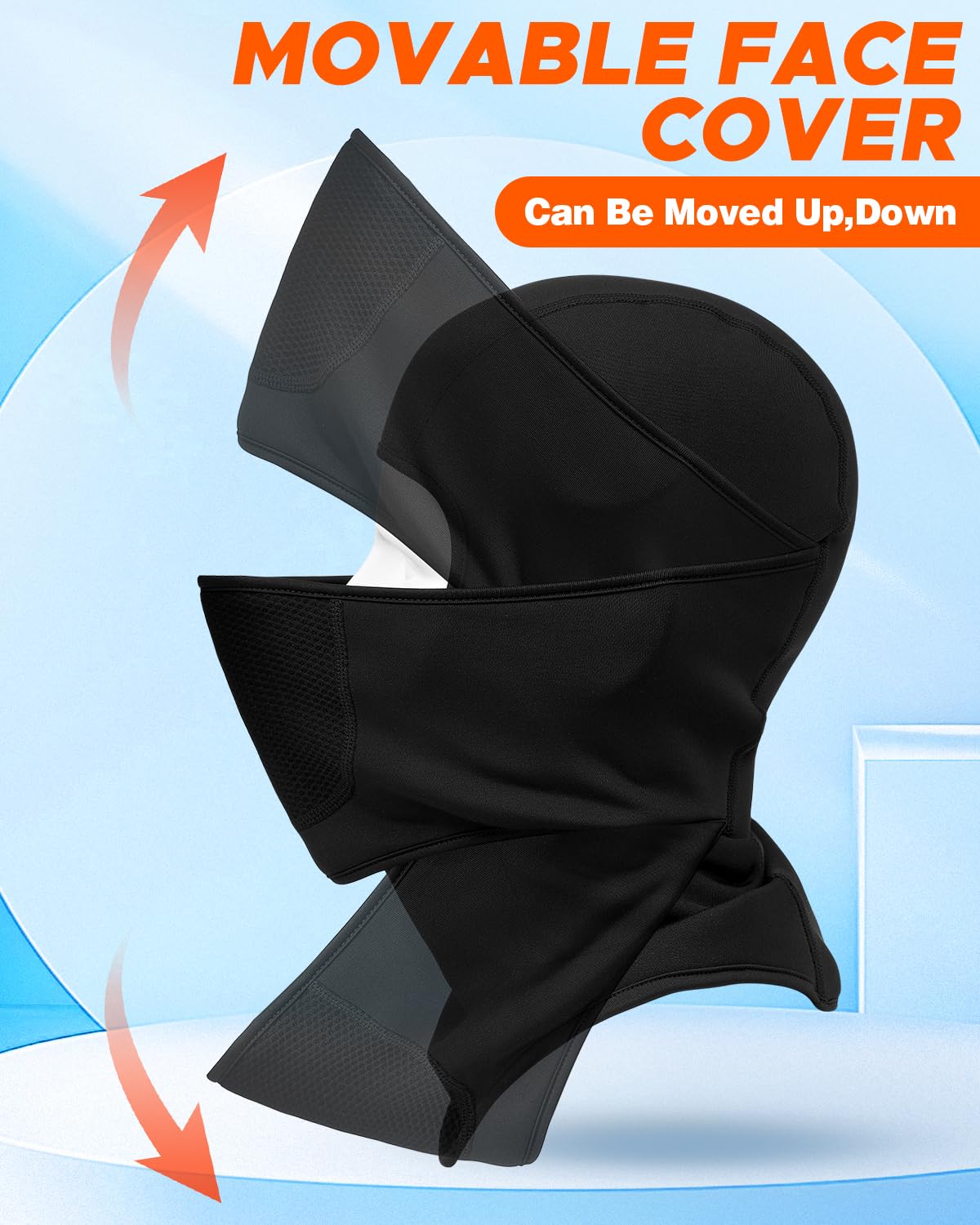 Movable-Face Fleece Motorcycle Balaclava