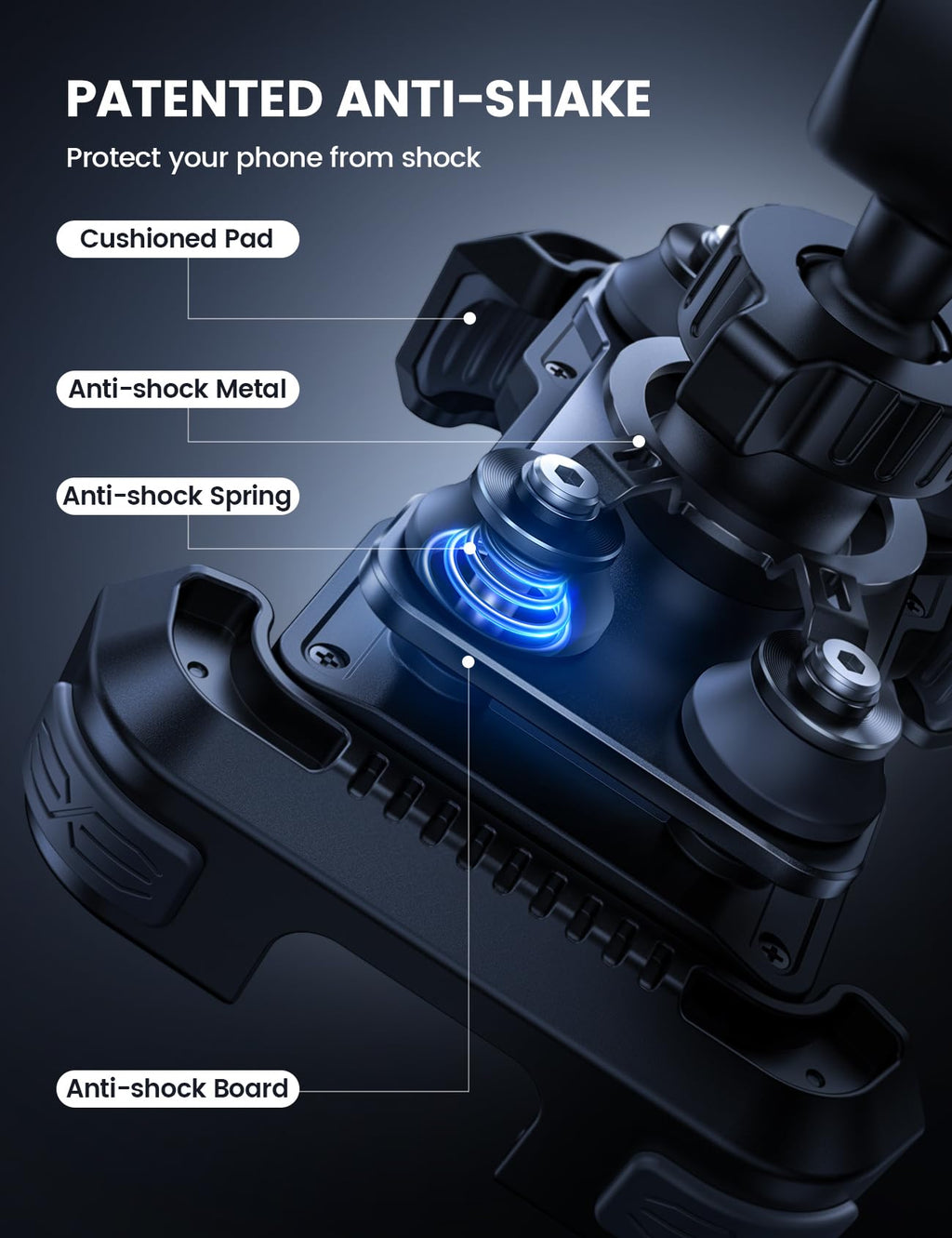 Lamicall Anti-Vibration Motorcycle Phone Mount