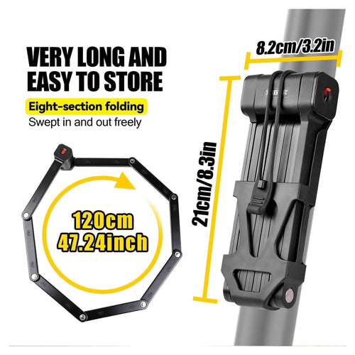 1.2-Meter Folding Steel Motorcycle Lock