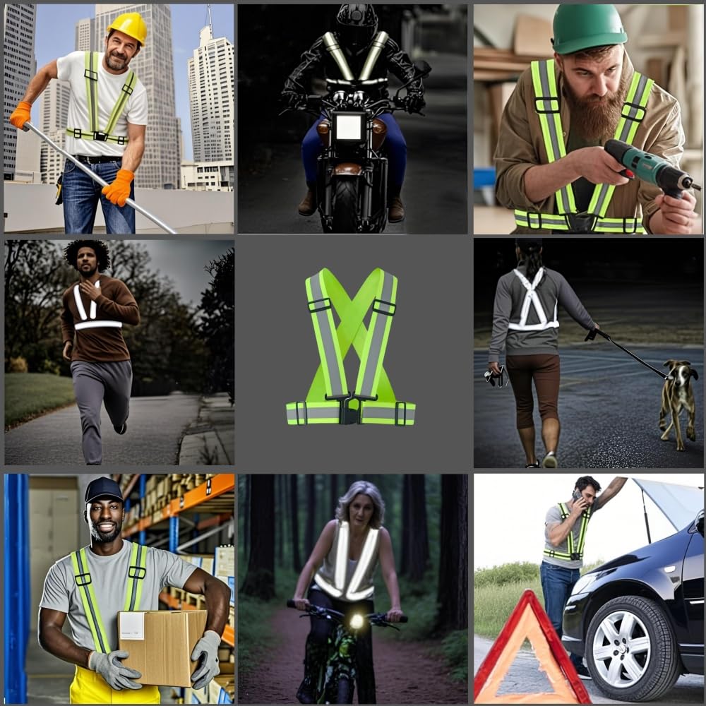 IDOU High-Visibility Reflective Strap Vest
