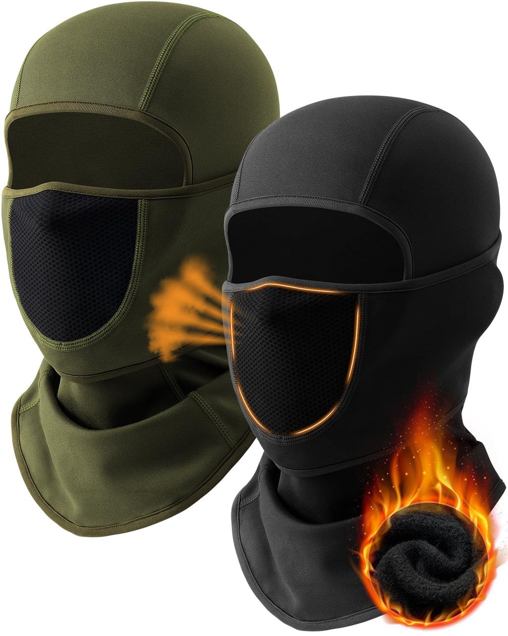 Movable-Face Fleece Motorcycle Balaclava