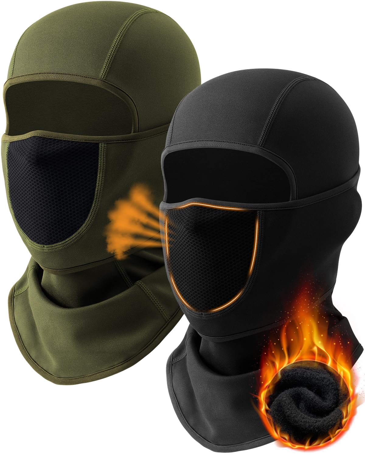 Movable-Face Fleece Motorcycle Balaclava