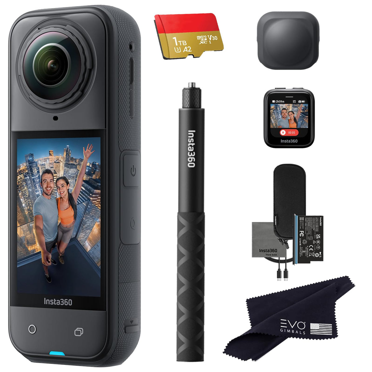 Insta360 X5 GPS Remote Action Camera Bundle