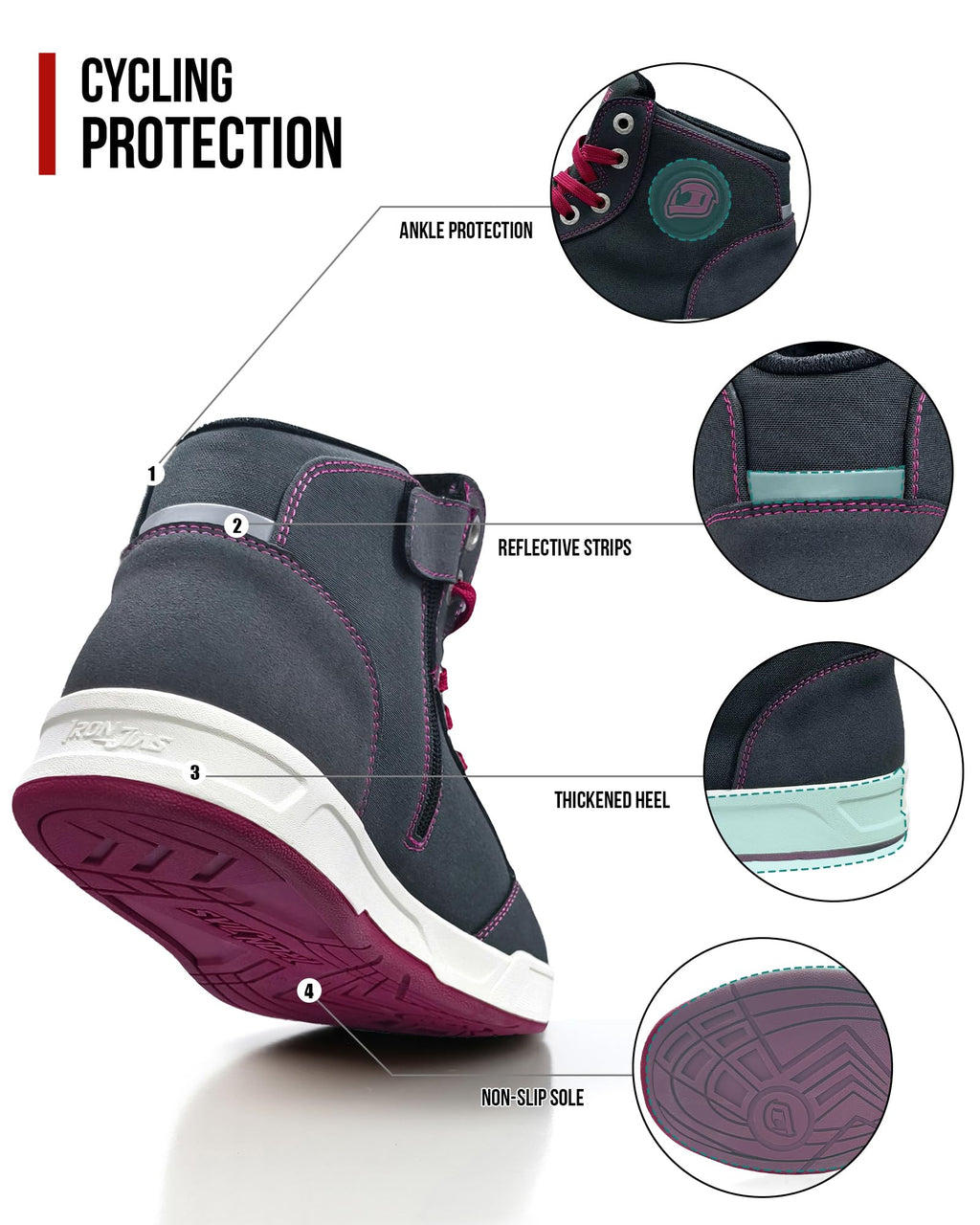 IRON JIA’S Protective Motorcycle Riding Shoes
