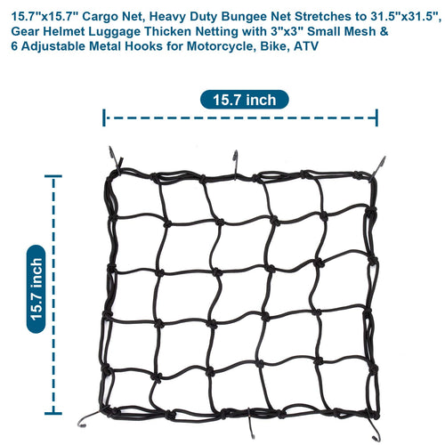 2-Pack Latex Motorcycle Cargo Nets