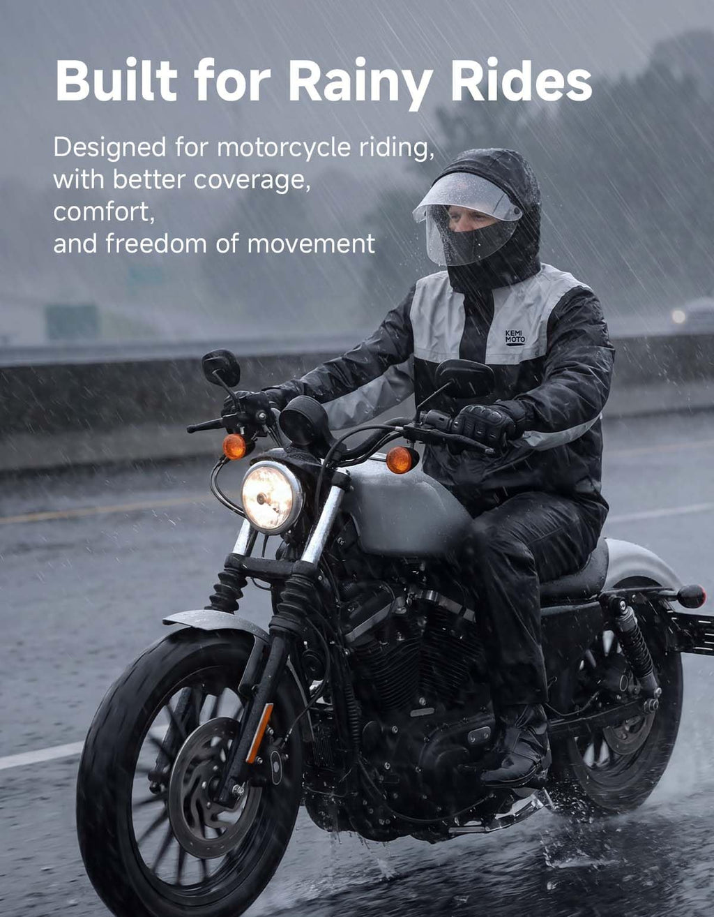KEMIMOTO Waterproof Motorcycle Rain Suit