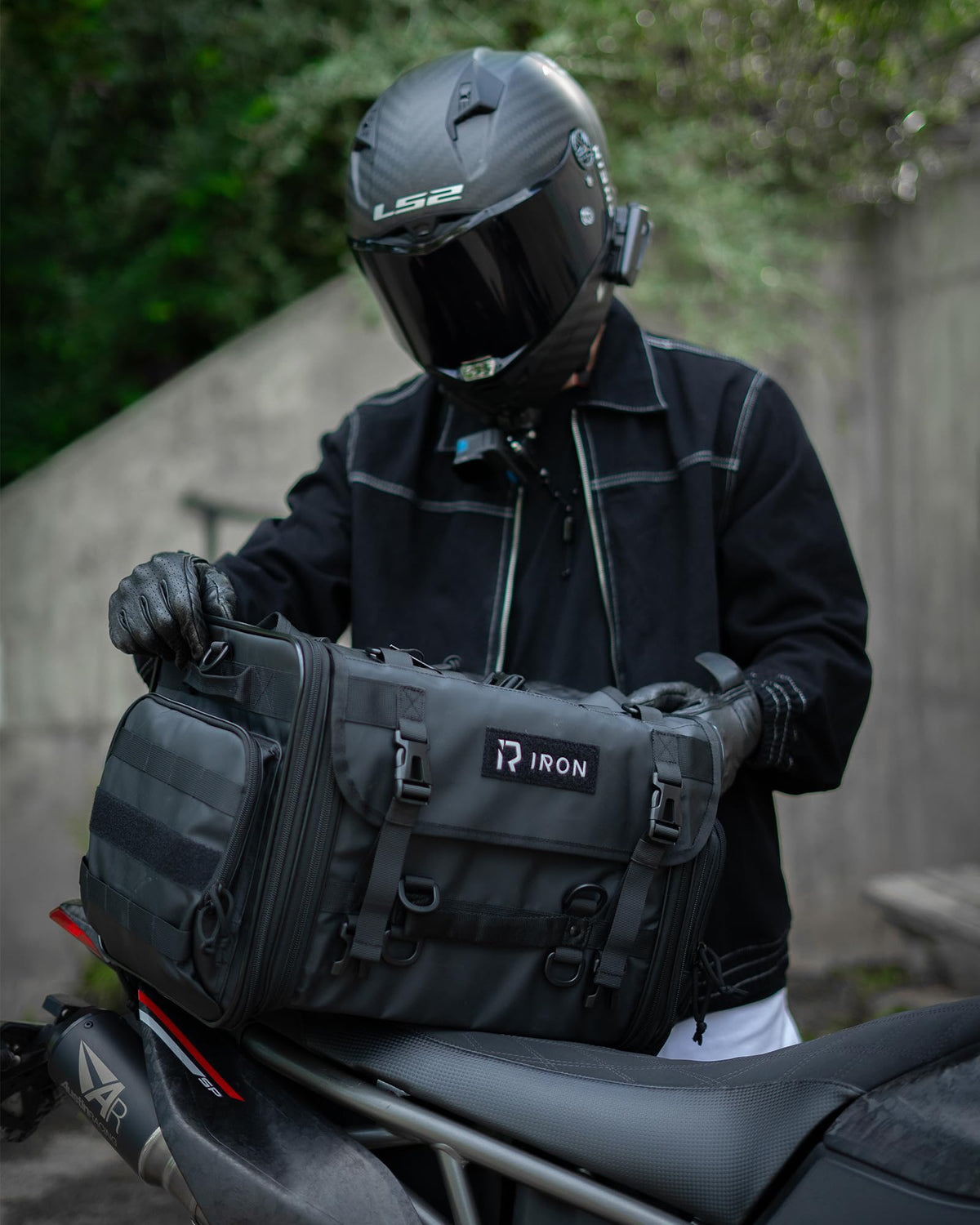 RIDEIRON 40–60L Expandable Motorcycle Tail Bag