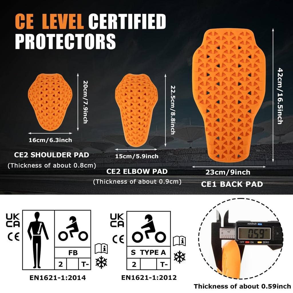 PSLER Motorcycle Armor Insert Set