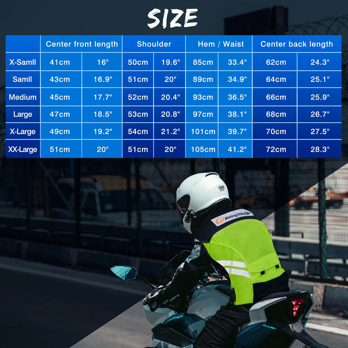 HONTIUS Reflective Motorcycle Safety Vest