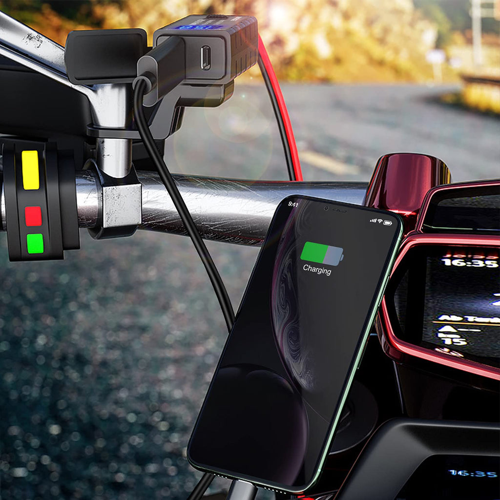 BATIGE SAE-to-USB Motorcycle Charger