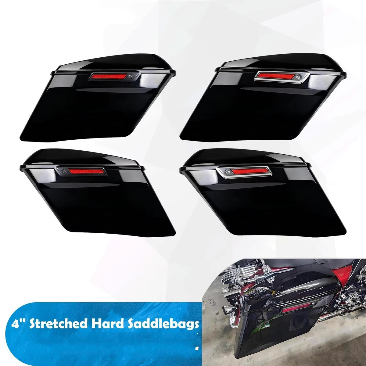 Touring Stretched Motorcycle Saddlebags