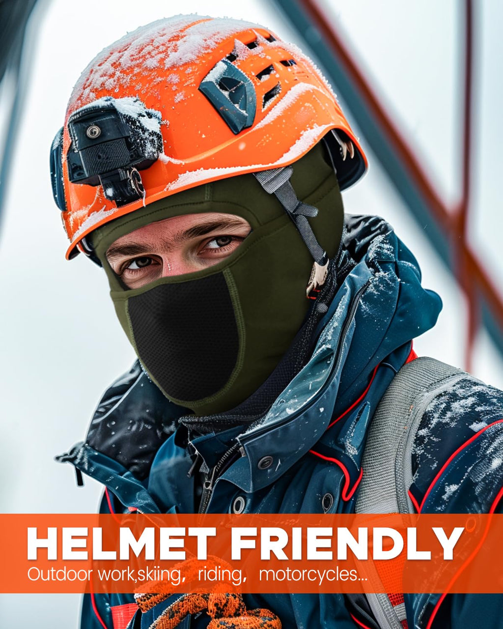 Movable-Face Fleece Motorcycle Balaclava