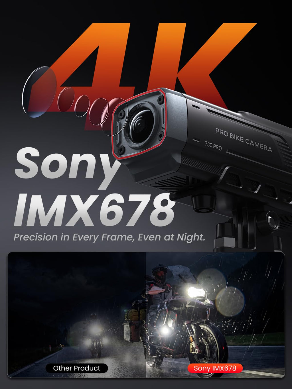 AKEEYO AKY-730Pro 4K Motorcycle Action Camera