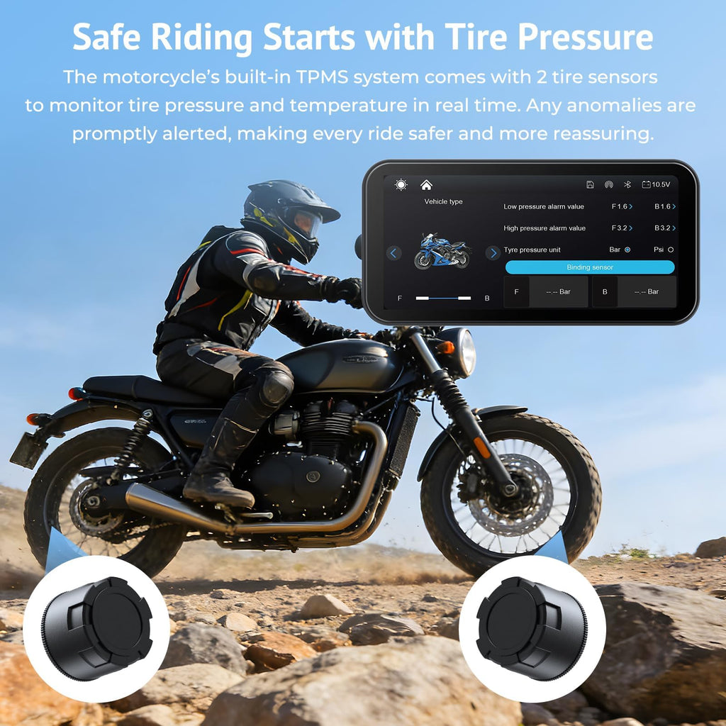 Wonsidary 6.25-Inch Motorcycle CarPlay Display