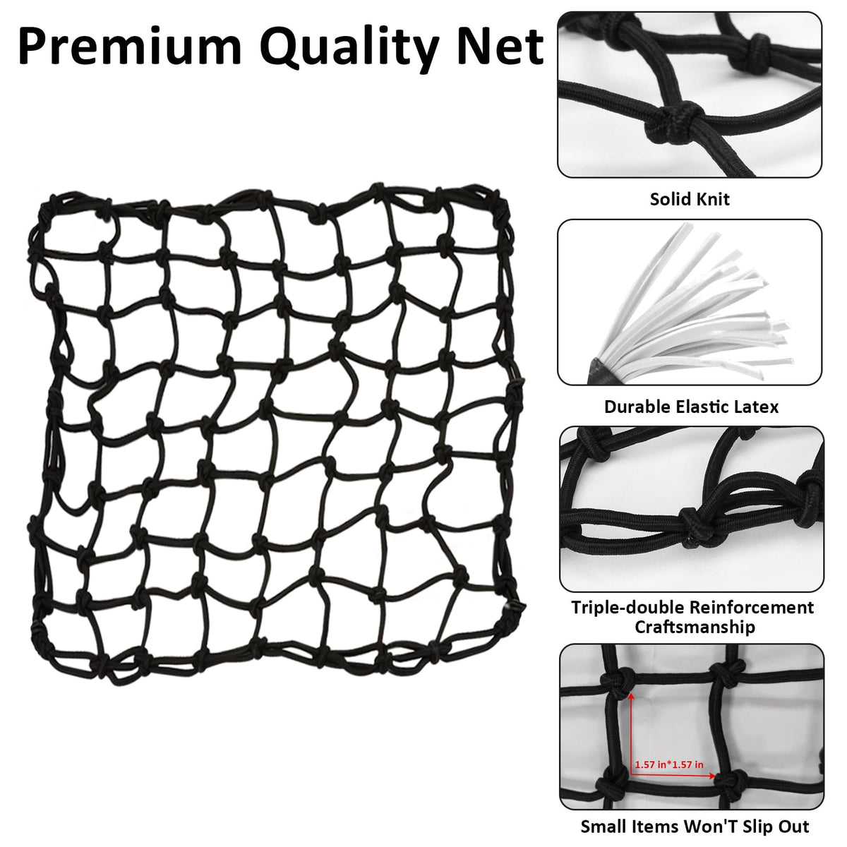 Latex Motorcycle Helmet Cargo Net