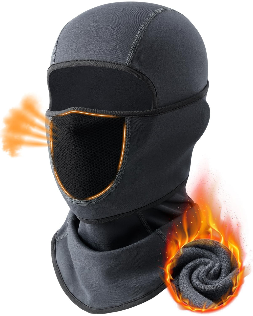 Movable-Face Fleece Motorcycle Balaclava