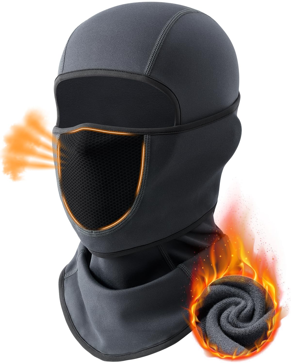 Movable-Face Fleece Motorcycle Balaclava
