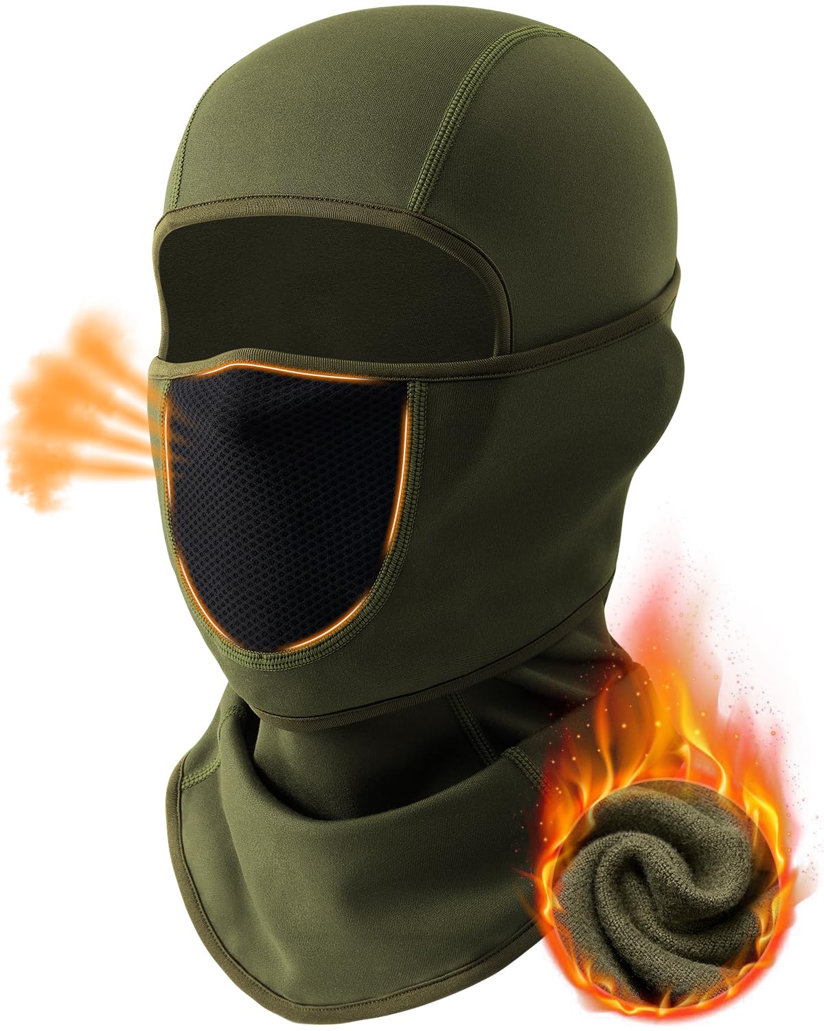 Movable-Face Fleece Motorcycle Balaclava
