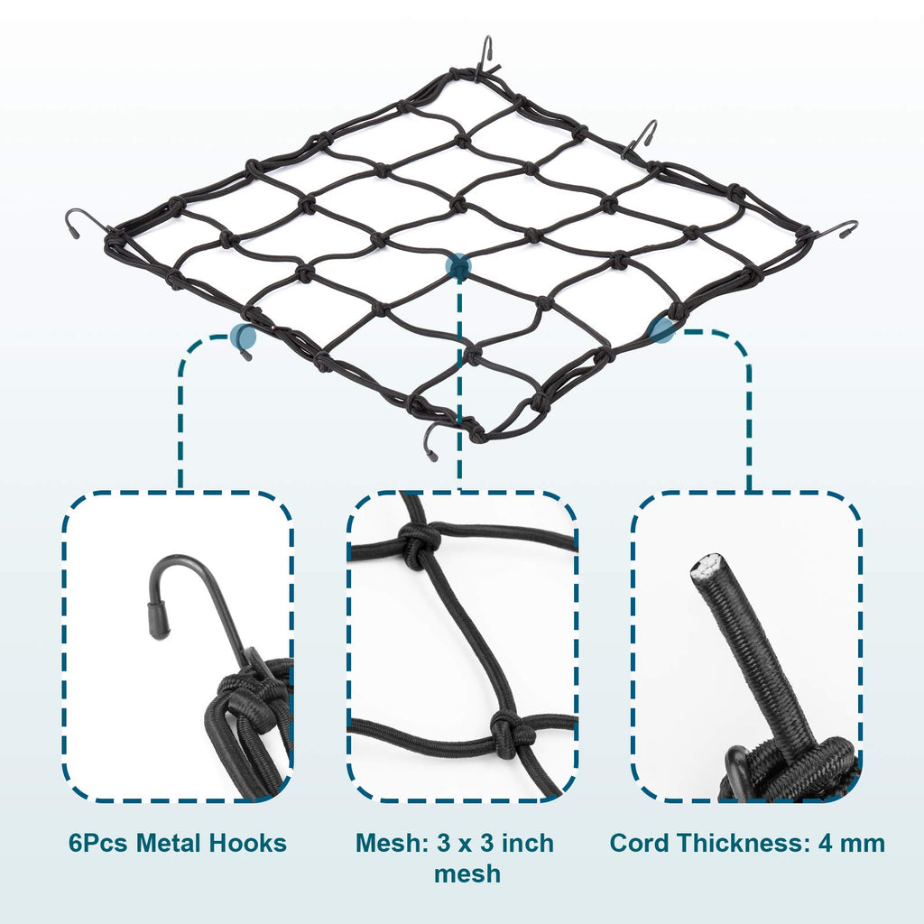 2-Pack Latex Motorcycle Cargo Nets
