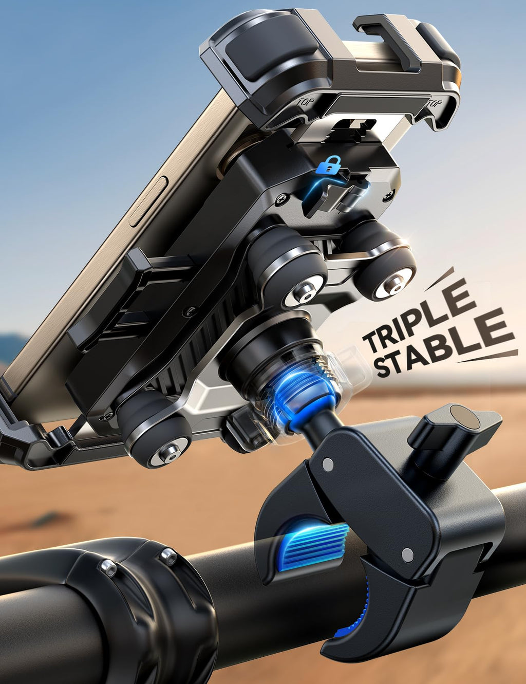 JOYROOM Dual-Dampener Motorcycle Phone Mount