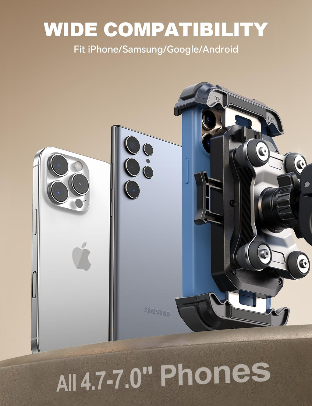 JOYROOM Dual-Dampener Motorcycle Phone Mount