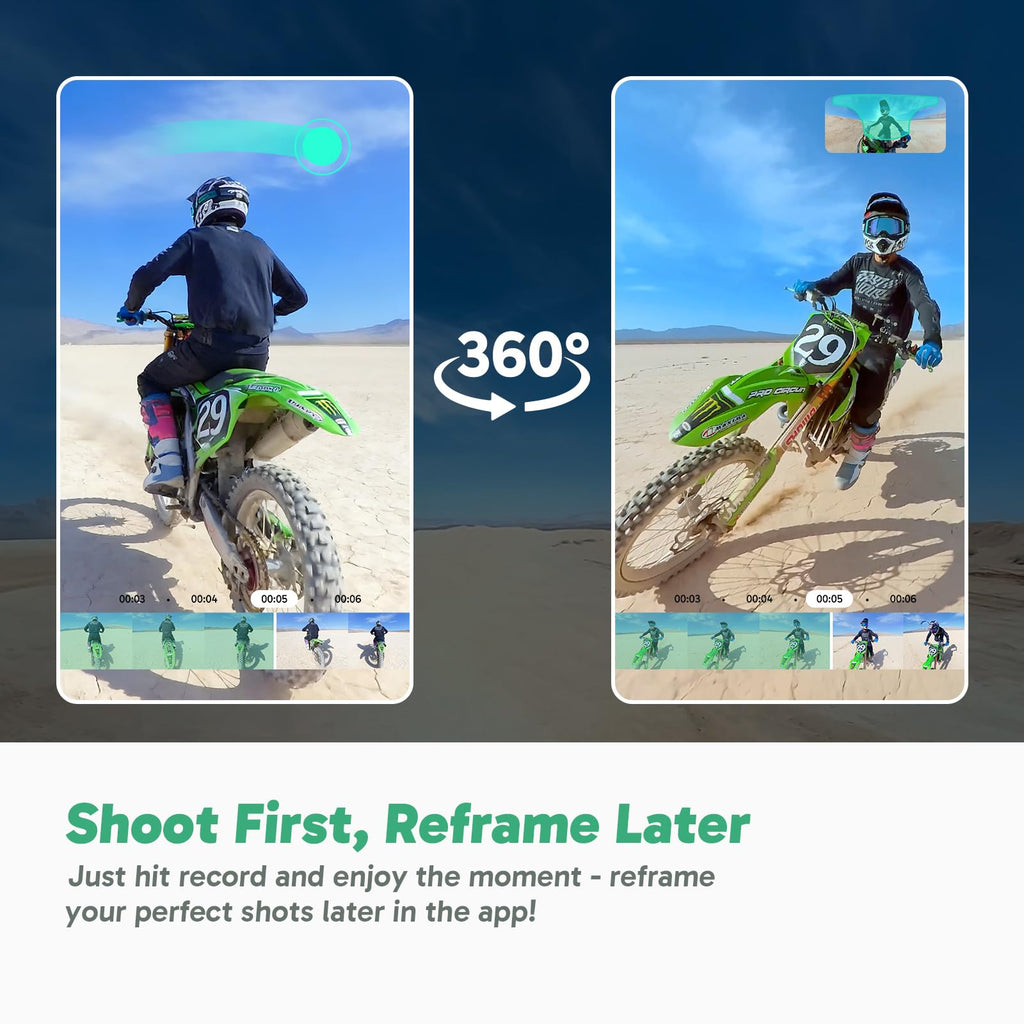 AKASO 360 Motorcycle Action Camera Combo