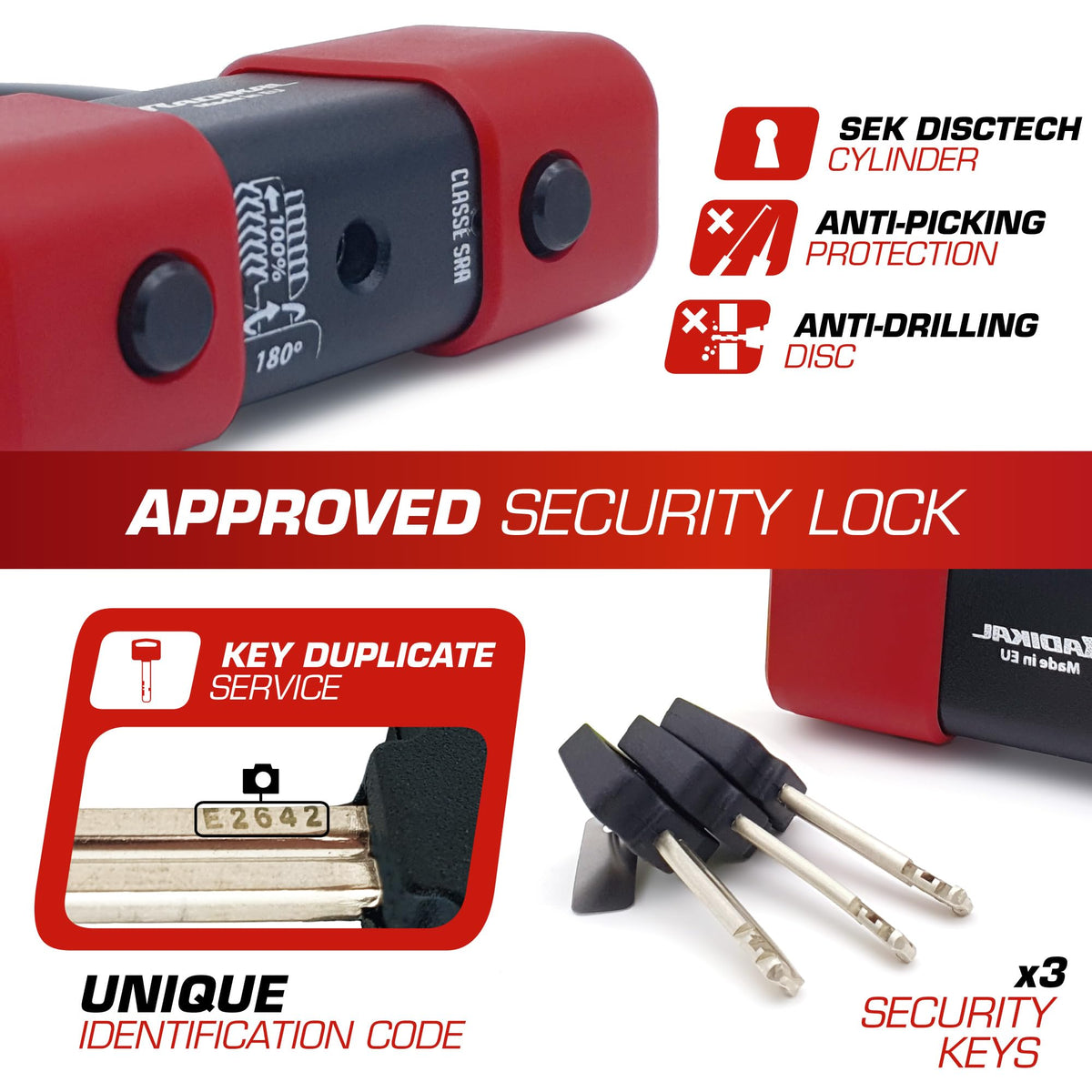 RADIKAL RK75 Chain and Disc Lock