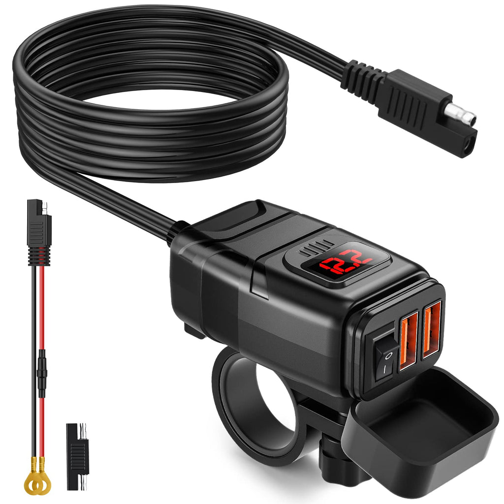 EXTRACTME 6.8A Dual-USB Motorcycle Charger
