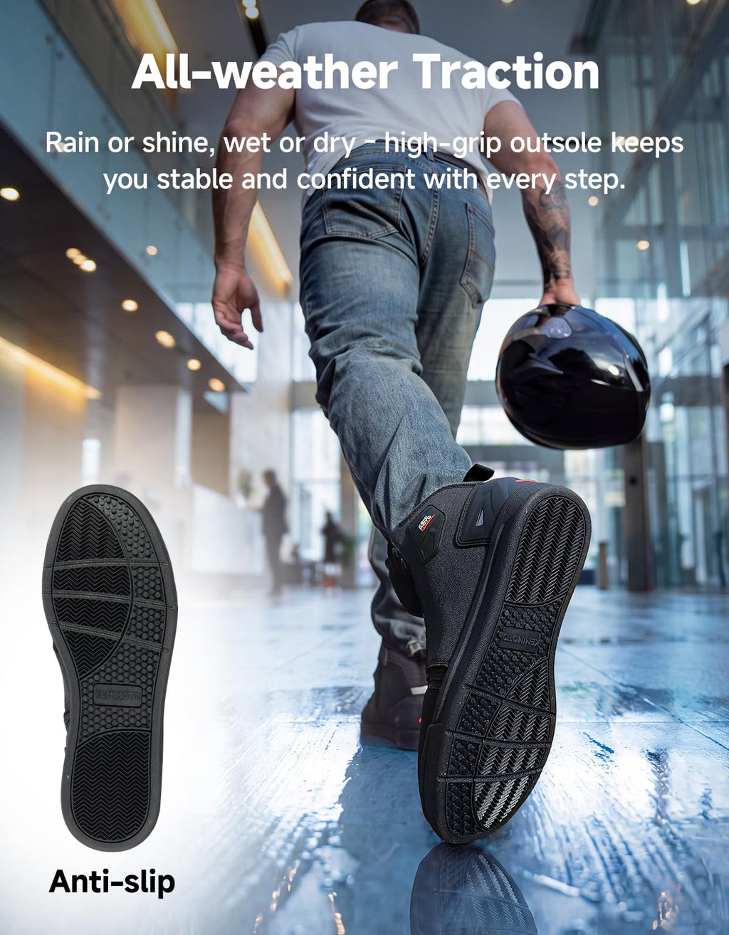 KEMIMOTO Fleece-Lined Motorcycle Shoes