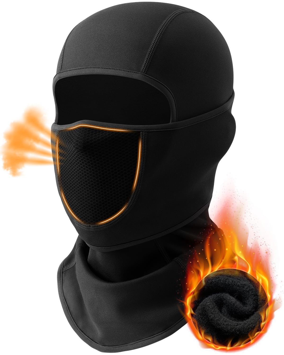 Movable-Face Fleece Motorcycle Balaclava
